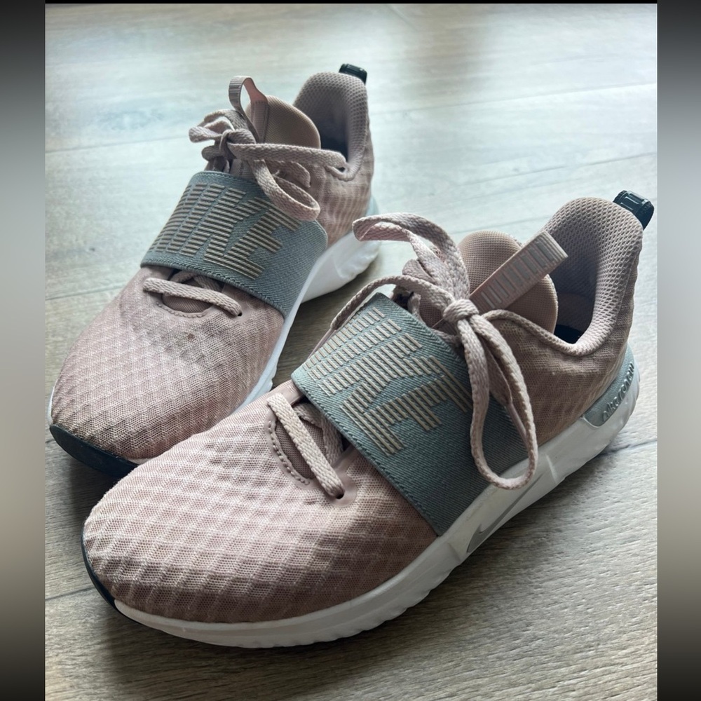 Nike Blush and Gray Athletic Shoes